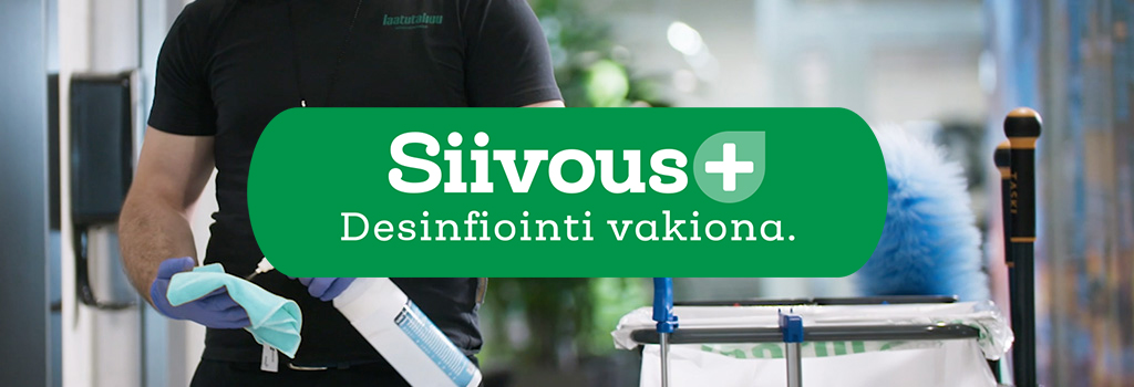 Tarjoamme tehokkaan ja huolettoman Siivous+ toimistosiivouksen yrityksille. Desifiointi vakiona.